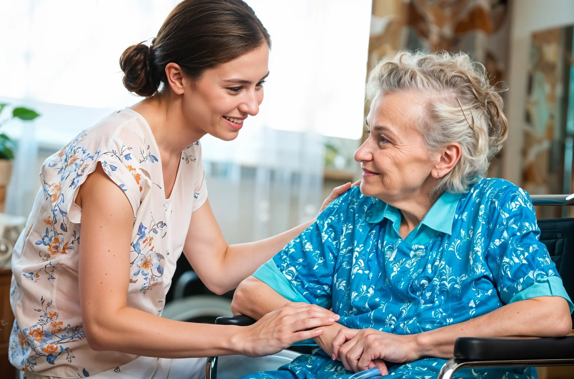 Asisting an elderly with medication