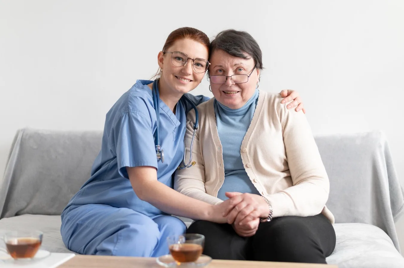 Asisting an elderly with medication